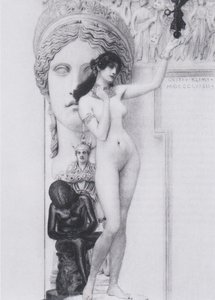 彫刻の寓意 作： Gustav Klimt